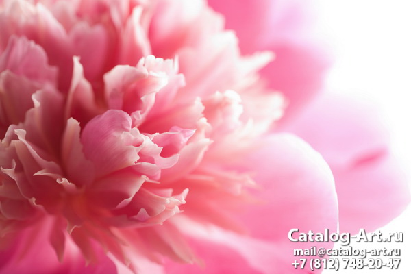 Натяжные потолки с фотопечатью - Розовые цветы 21